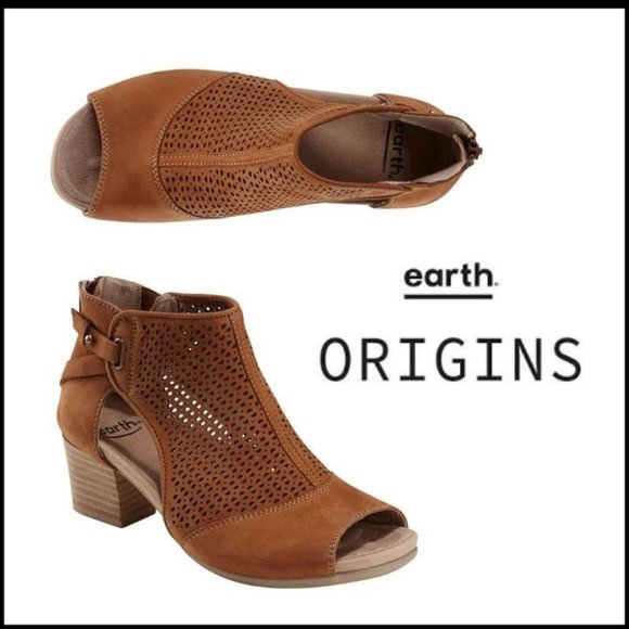 Earth Origins Shoes - NWT EARTH ORIGINS Ivy Sahara Leather Bootie, 8W